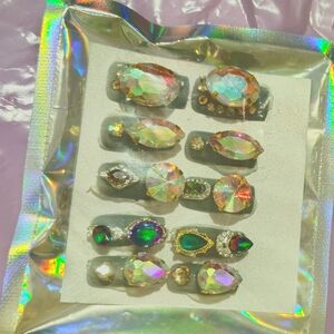 Bundle Of 5 Handmade Designed Press On Nails